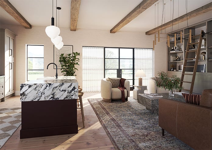 Sintra Voile, White Clarity - Motorised Roman Blind - Image 6